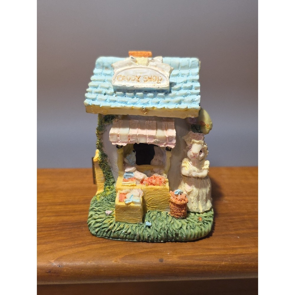 "Egg Store" Bunny Store Front Figurine Easter Themed Vintage